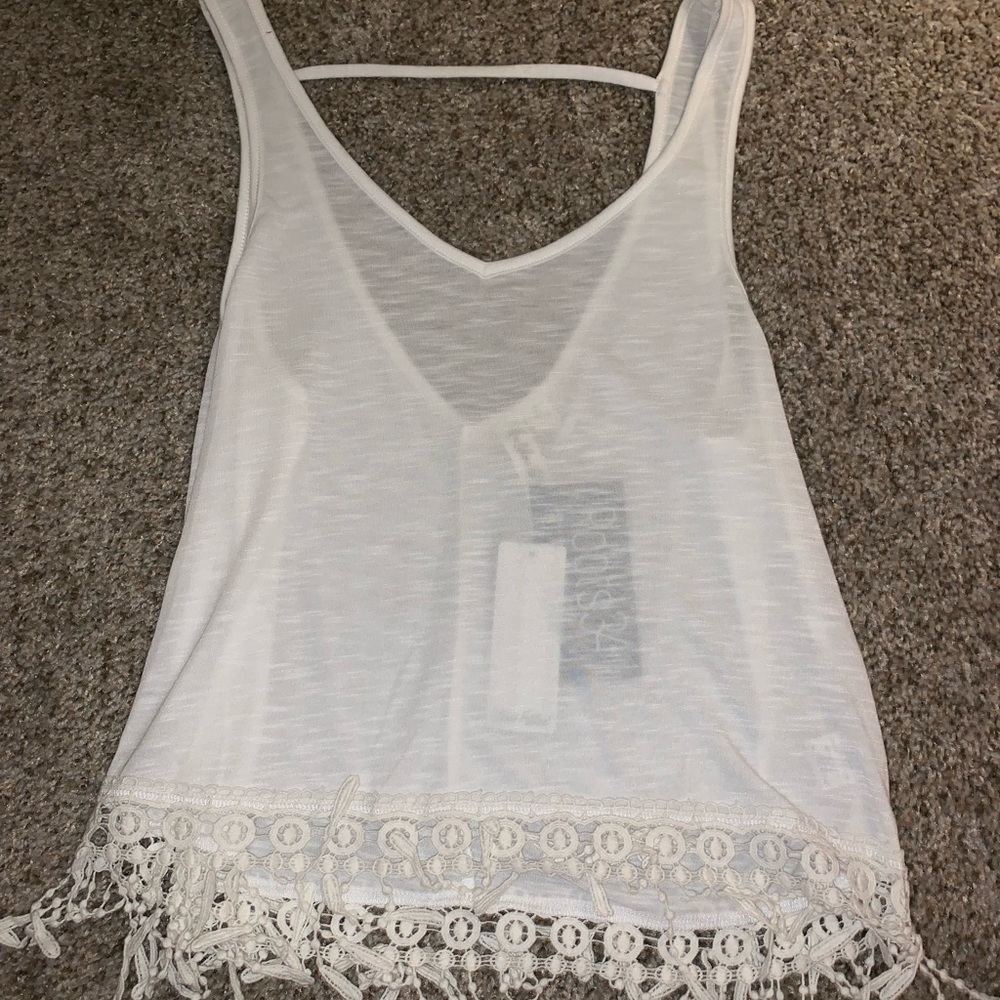white tank top